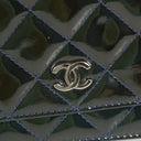 Chanel Quilted Patent Leather Wallet On Chain WOC