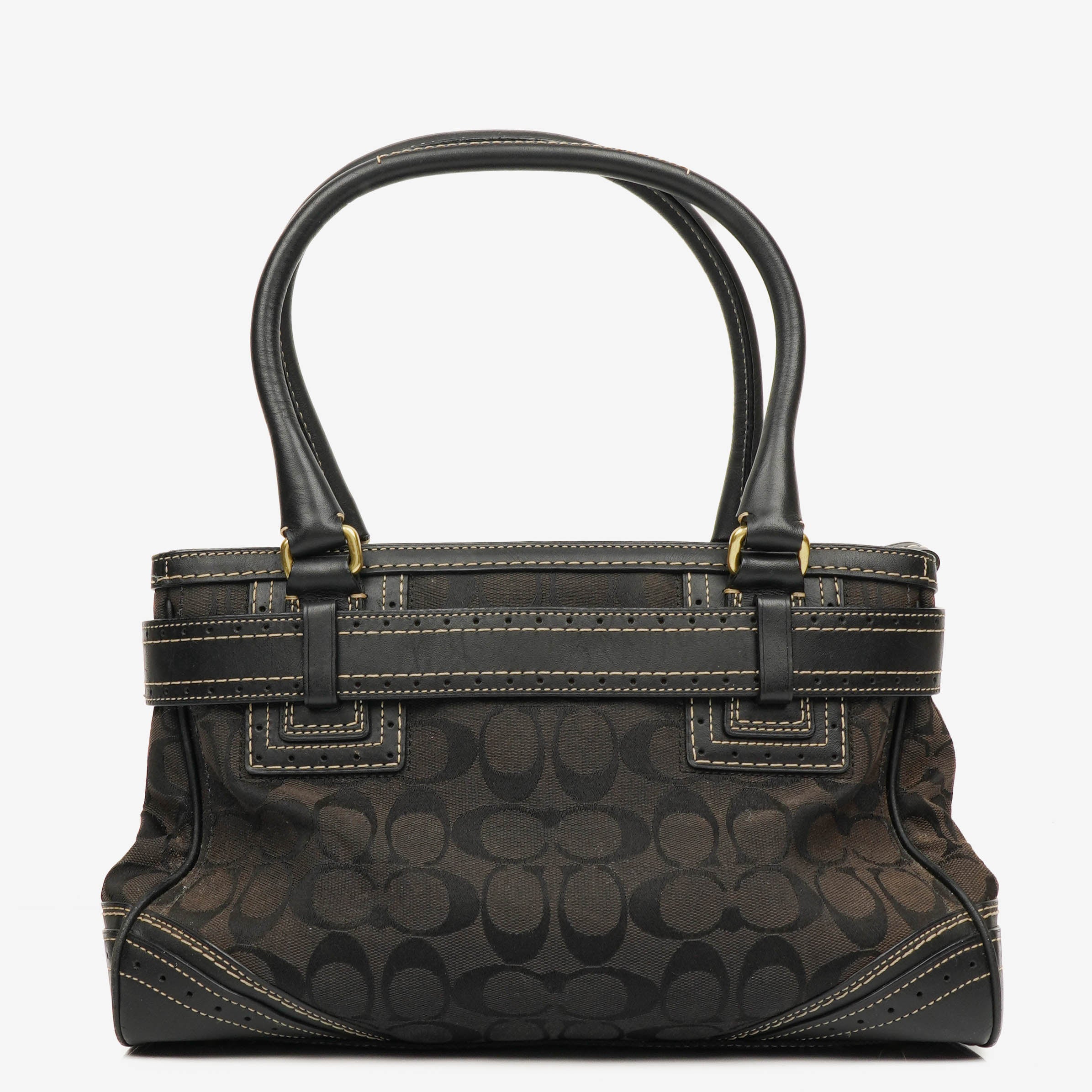 バッグ Coach handbag Hamptons Signature black Coach Black Hamptons Signature Handbag – PLAMEXS