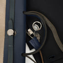 Hermes Herbag Natural/Navy Toile Vache Hunter 2 In 1 Bag