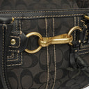 Coach Black Hamptons Signature Handbag