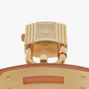 Hermes Kelly Brown Courchevel Leather Gold Plated Watch