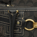 Coach Black Hamptons Signature Handbag