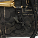 Coach Black Hamptons Signature Handbag