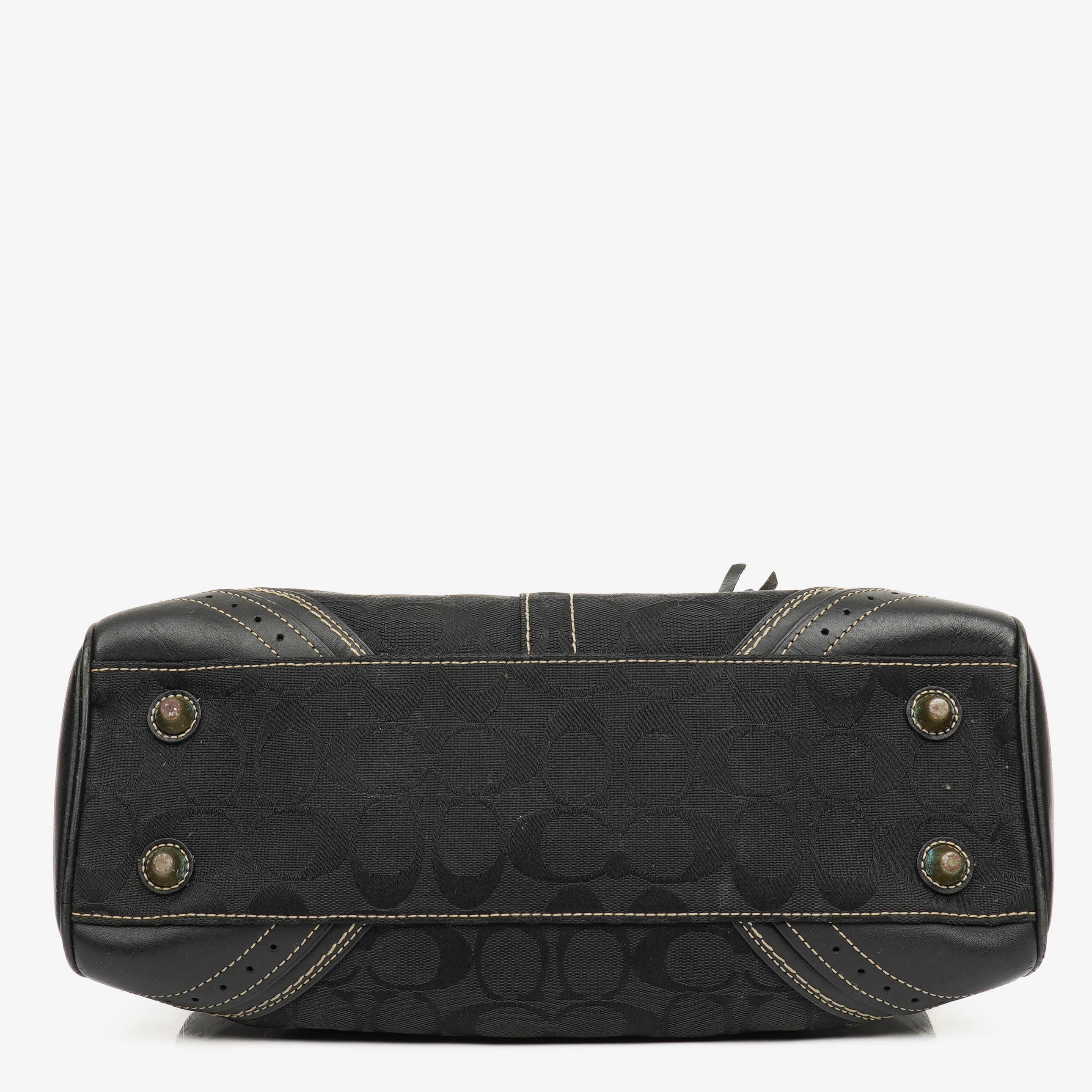 バッグ Coach handbag Hamptons Signature black Coach Black Hamptons Signature Handbag – PLAMEXS