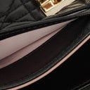 Christian Dior Black Miss Dior Cannage Lambskin Wallet on Chain