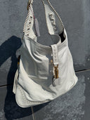 Gucci Jackie Leather Bamboo Tassel Hobo Bag