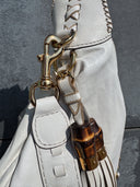Gucci Jackie Leather Bamboo Tassel Hobo Bag