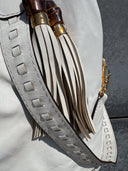 Gucci Jackie Leather Bamboo Tassel Hobo Bag