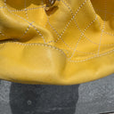 Chanel Yellow Lambskin Bucket Bag With Contrast Stitching And Drawstring, 2005-2006