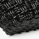 Balenciaga Black Braided Varnished XS Bistro Basket Bag