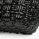 Balenciaga Black Braided Varnished XS Bistro Basket Bag