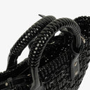 Balenciaga Black Braided Varnished XS Bistro Basket Bag