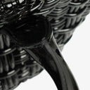 Balenciaga Black Braided Varnished XS Bistro Basket Bag
