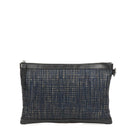 Balenciaga Classic Hardware Leather and Nylon Clip Clutch