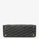 Balenciaga Coated Canvas BB Monogram Hardware Black White Tote Bag