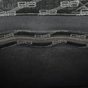 Balenciaga Coated Canvas BB Monogram Hardware Black White Tote Bag