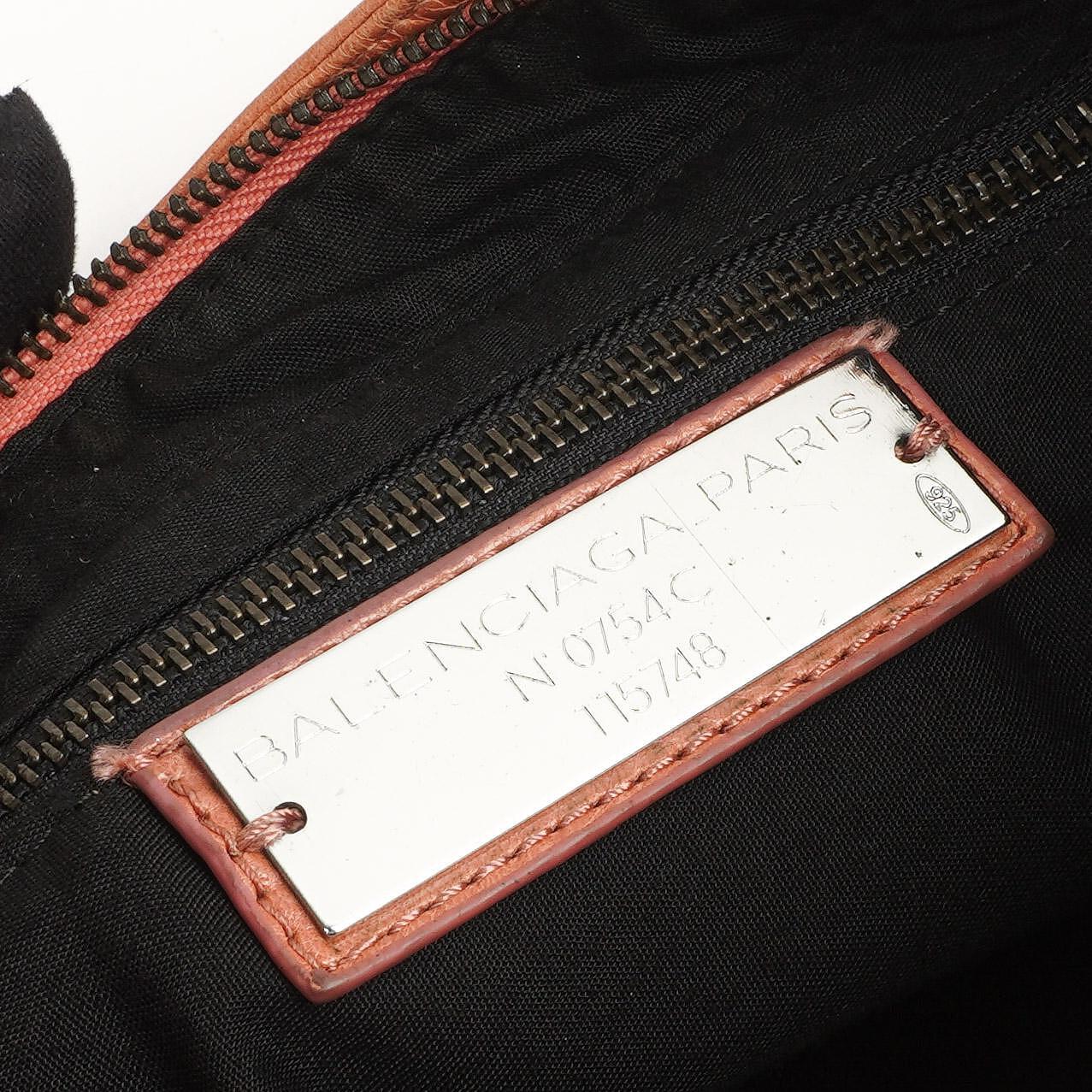 Pre-Loved Balenciaga First Classic Hardware Peach Leather Bag
