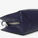 Balenciaga Mini Papier A4 Calfskin Leather Navy Blue Tote Bag