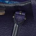Balenciaga Mini Papier A4 Calfskin Leather Navy Blue Tote Bag
