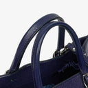 Balenciaga Mini Papier A4 Calfskin Leather Navy Blue Tote Bag