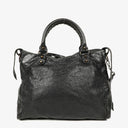 Balenciaga Motorcycle Velo Black Lambskin Shoulder Bag
