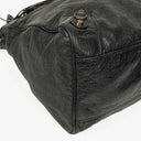 Balenciaga Motorcycle Velo Black Lambskin Shoulder Bag