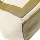 Balenciaga Navy Cabas Small Green Calfskin Cotton Canvas Bag