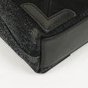 Balenciaga Navy Cabas XS Washed Black Denim Fabric Satin Calfskin Bag
