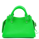 Balenciaga Neo Classic Grained Calfskin Neon Green Leather City Mini Bag