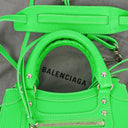Balenciaga Neo Classic Grained Calfskin Neon Green Leather City Mini Bag