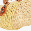 Balenciaga Panier Raffia Woven Large Brown Leather Tote Bag