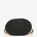 Balenciaga Woven Natural/Black Rafia Panier Tote Bag
