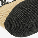 Balenciaga Woven Natural/Black Rafia Panier Tote Bag