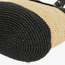 Balenciaga Woven Natural/Black Rafia Panier Tote Bag