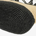 Balenciaga Woven Natural/Black Rafia Panier Tote Bag