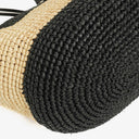Balenciaga Woven Natural/Black Rafia Panier Tote Bag