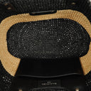 Balenciaga Woven Natural/Black Rafia Panier Tote Bag