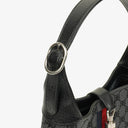 Balenciaga x Gucci Black/Grey Canvas/Leather The Hacker Project 1961 Small Jackie Bag