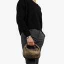 Bottega Veneta Aged Gold Nappa Intrecciato Mini Veneta Hobo Bag