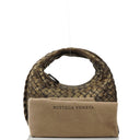 Bottega Veneta Aged Gold Nappa Intrecciato Mini Veneta Hobo Bag