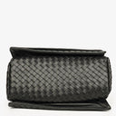 Bottega Veneta Black Intrecciato Leather Braided Handle Flap Shoulder Bag