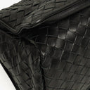 Bottega Veneta Black Intrecciato Leather Braided Handle Flap Shoulder Bag