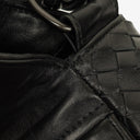 Bottega Veneta Black Intrecciato Leather Braided Handle Flap Shoulder Bag