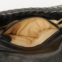 Bottega Veneta Black Intrecciato Leather Braided Handle Flap Shoulder Bag
