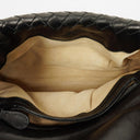 Bottega Veneta Black Intrecciato Leather Braided Handle Flap Shoulder Bag