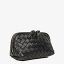 Bottega Veneta Black Intrecciato Woven Nappa Leather Cosmetic Case