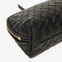 Bottega Veneta Black Intrecciato Woven Nappa Leather Cosmetic Case