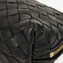 Bottega Veneta Black Intrecciato Woven Nappa Leather Cosmetic Case