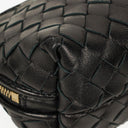 Bottega Veneta Black Intrecciato Woven Nappa Leather Cosmetic Case