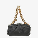 Bottega Veneta Black Leather Chain Pouch Bag